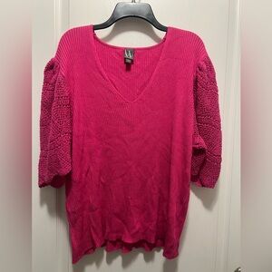 Size 3x pink summer sweater by worthington. From JCPenny